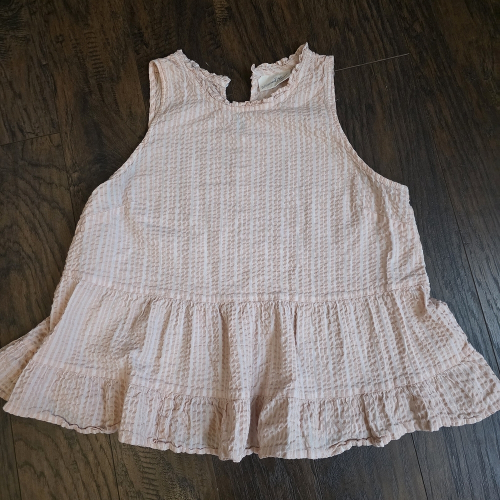 Universal Thread Light Pink Textured Sleeveless Blouse